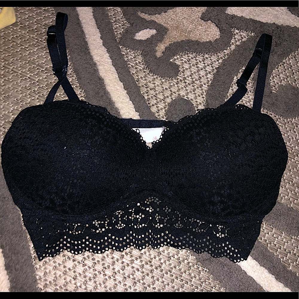 Black Xhilaration longline bra